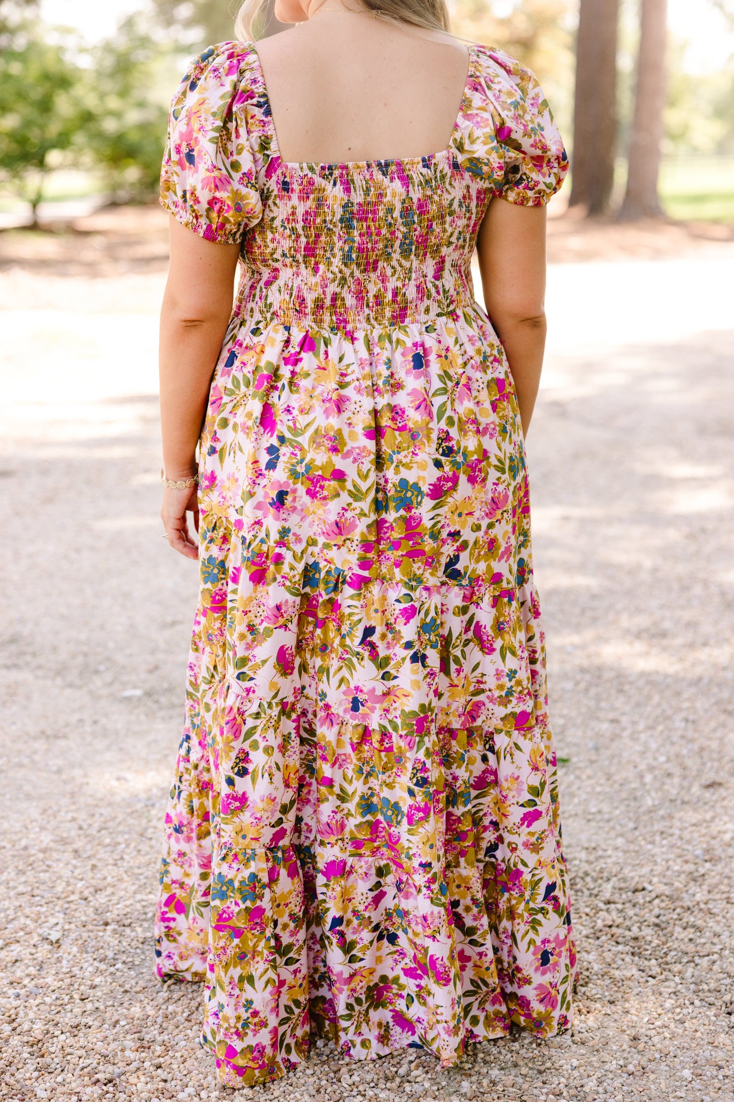 Vestido Brighter Perspective, Floral Beige
