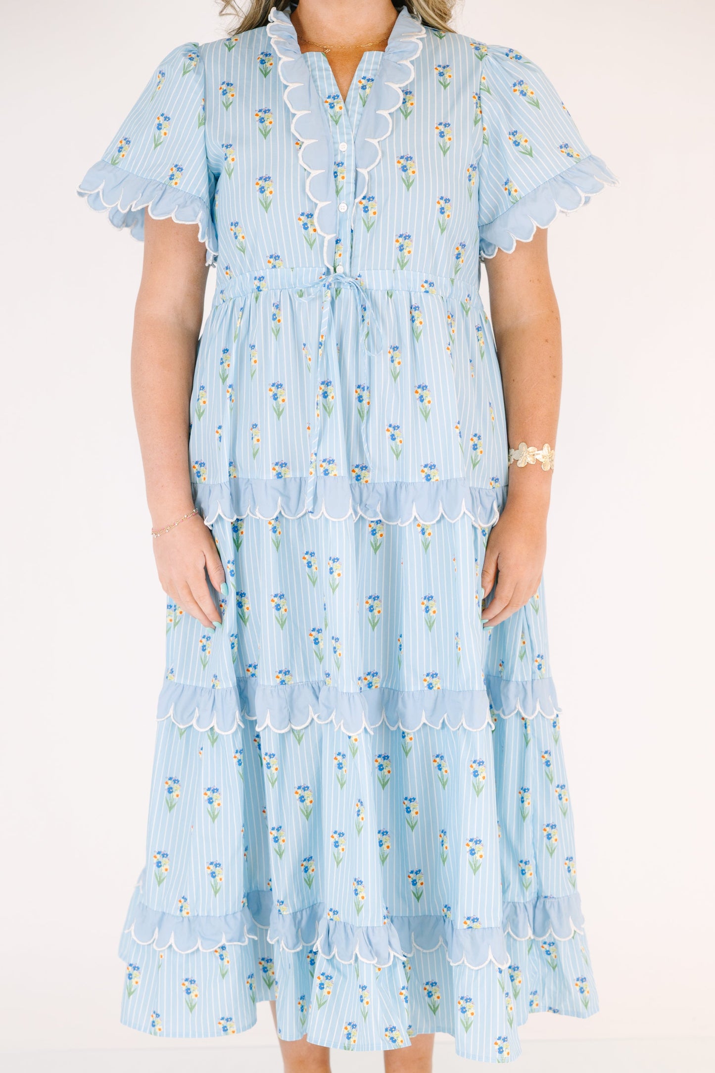 Vestido Caught You Smiling, Azul