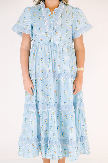 Vestido Caught You Smiling, Azul