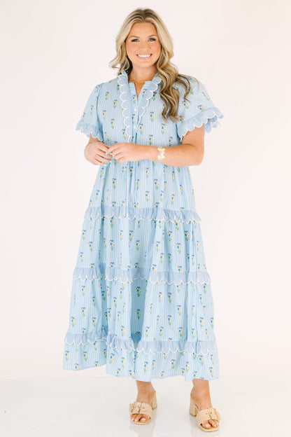 Vestido Caught You Smiling, Azul