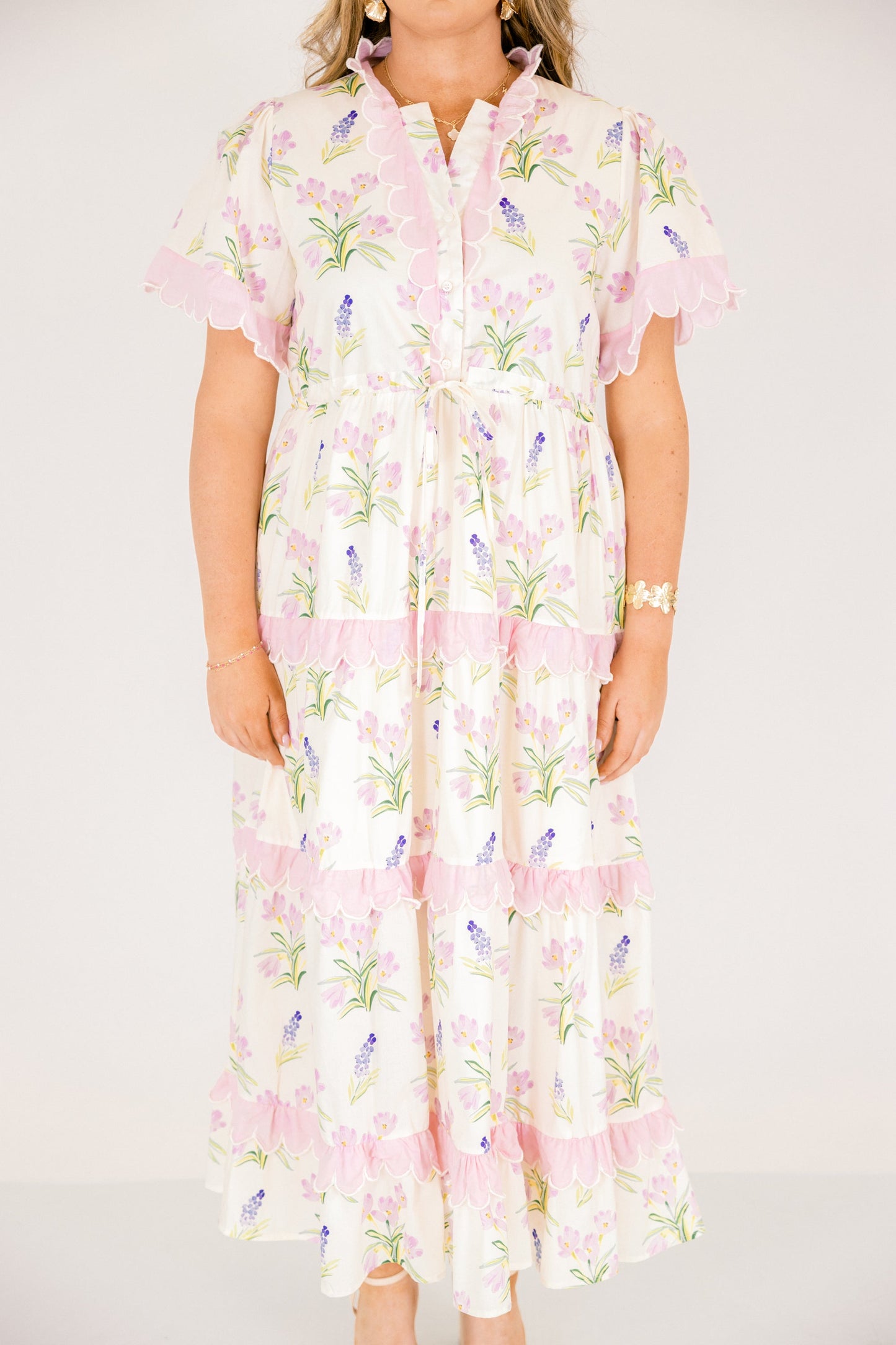 Vestido Caught You Smiling, Crema