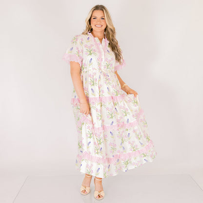 Vestido Caught You Smiling, Crema