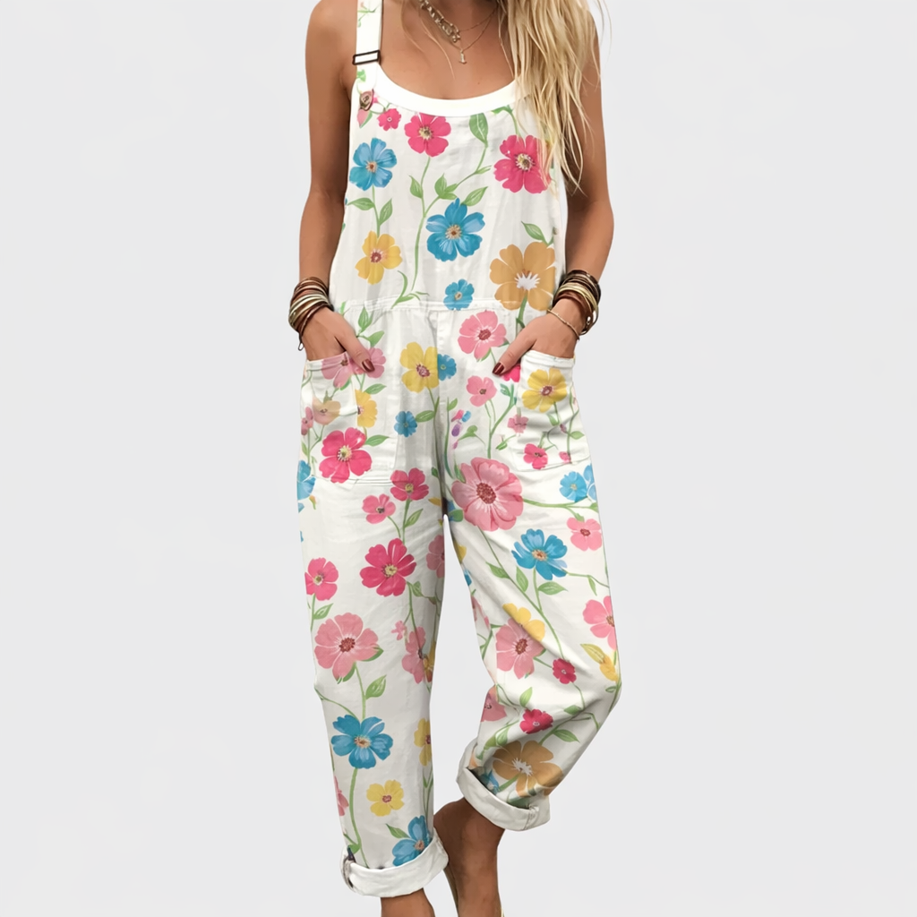 Pantalón de tirantes estampado cómodo