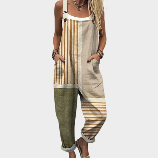Pantalones de tirantes estampados cómodos