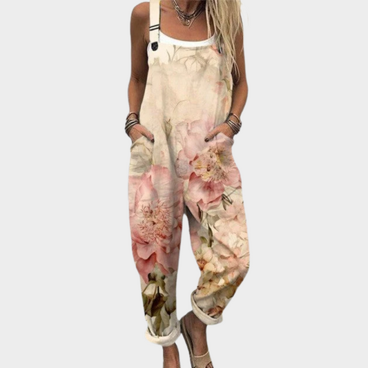 Pantalones de tirantes estampados cómodos