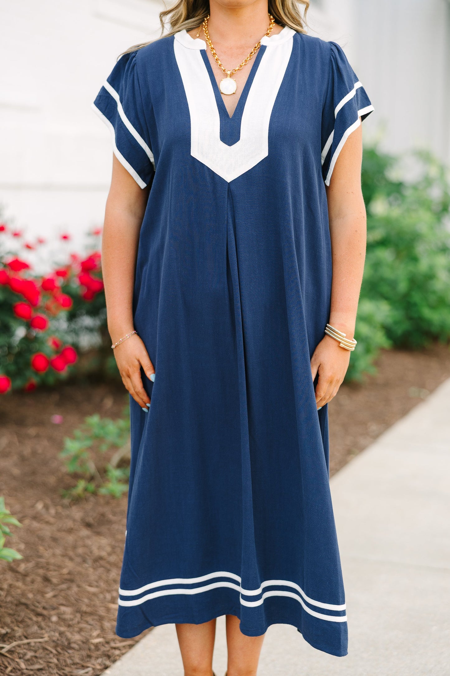 Vestido Lindo con un Toque, Marino