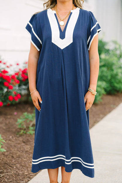 Vestido Lindo con un Toque, Marino