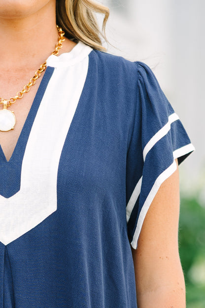 Vestido Lindo con un Toque, Marino