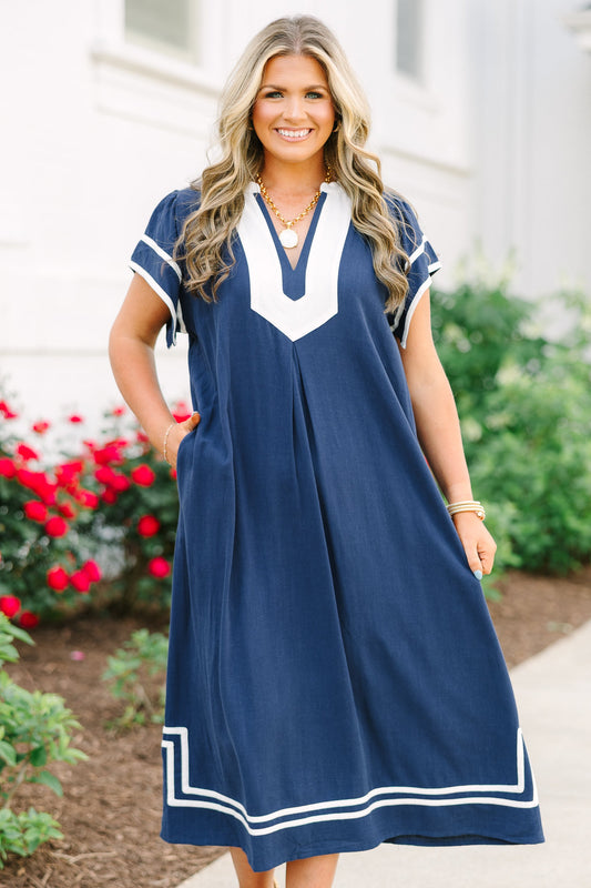 Vestido Lindo con un Toque, Marino