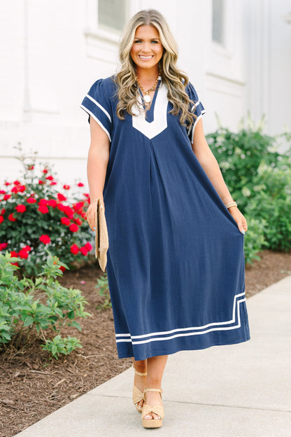 Vestido Lindo con un Toque, Marino