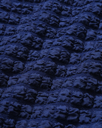 Conjunto de Bikini Halter en Color Azul Contrastante