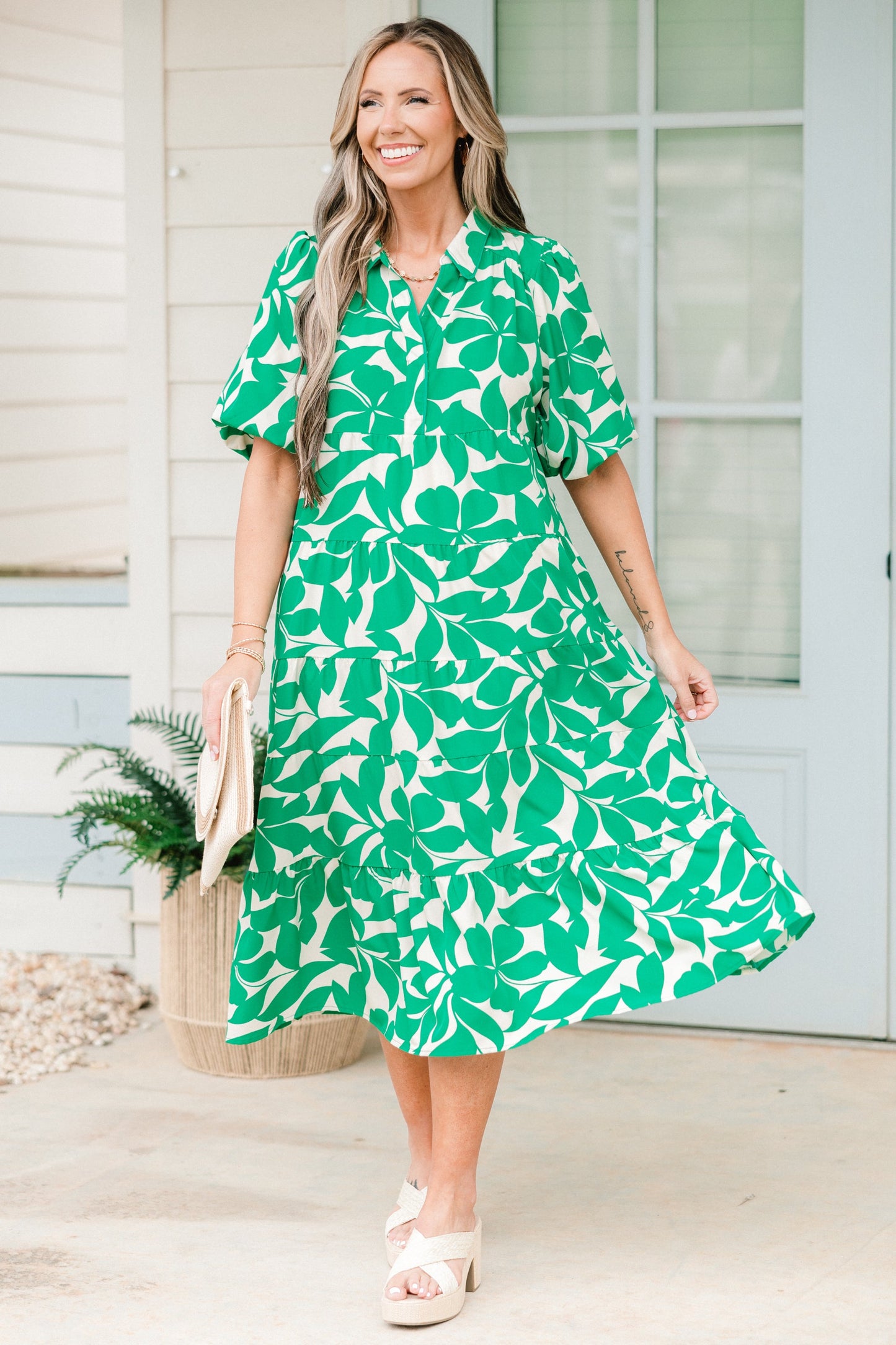 Vestido Midi Cena Con Las Chicas, Verde