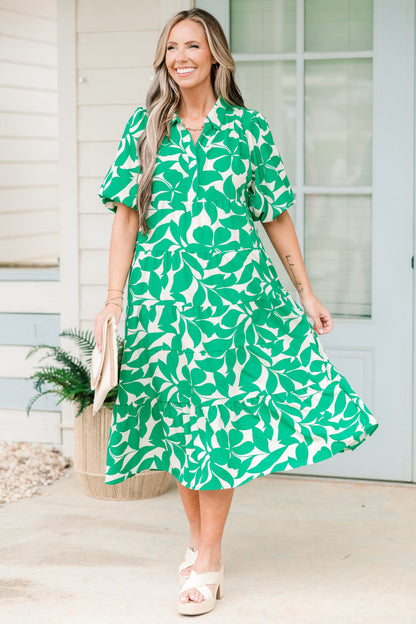 Vestido Midi Cena Con Las Chicas, Verde