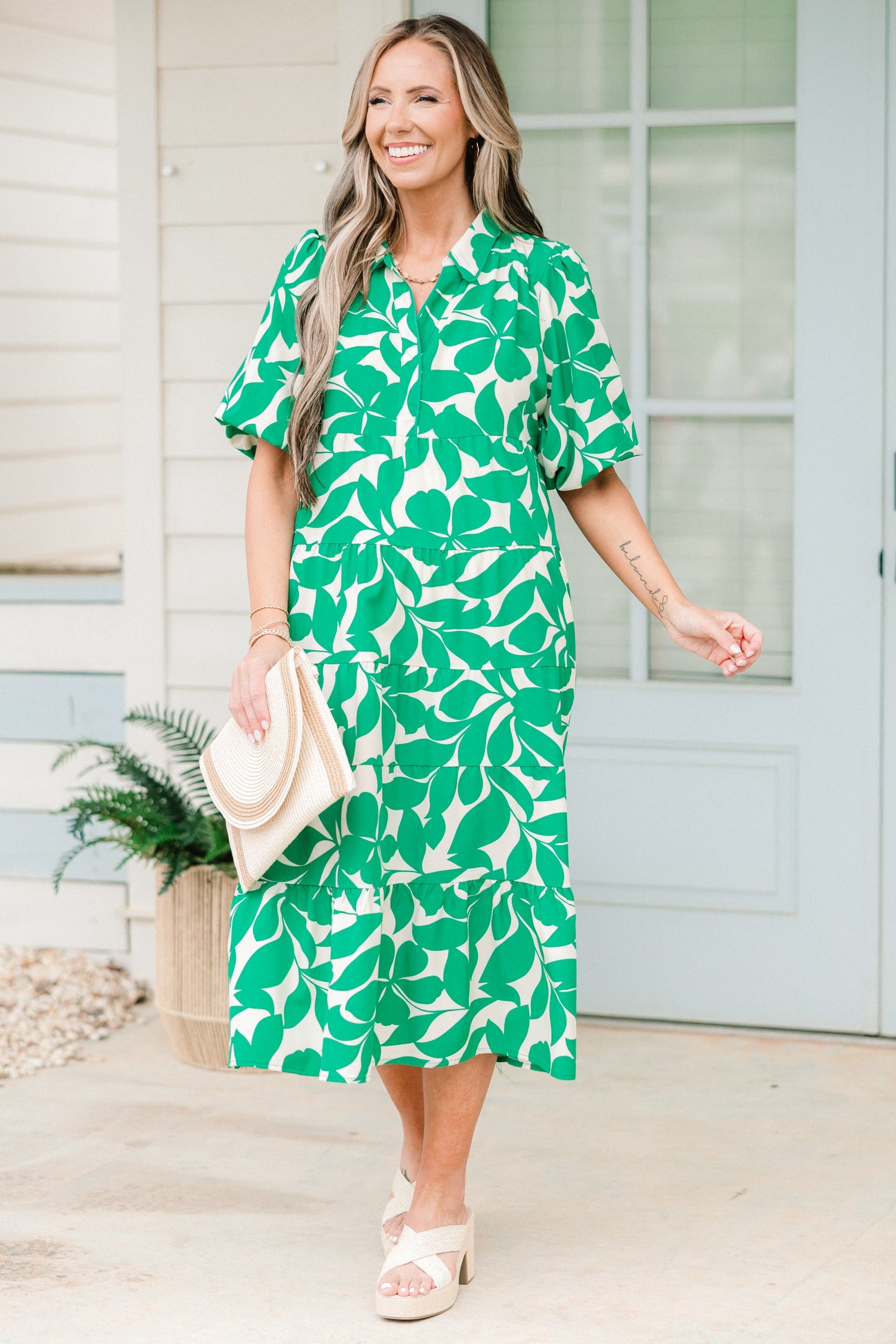 Vestido Midi Cena Con Las Chicas, Verde