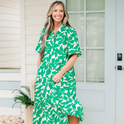 Vestido Midi Cena Con Las Chicas, Verde