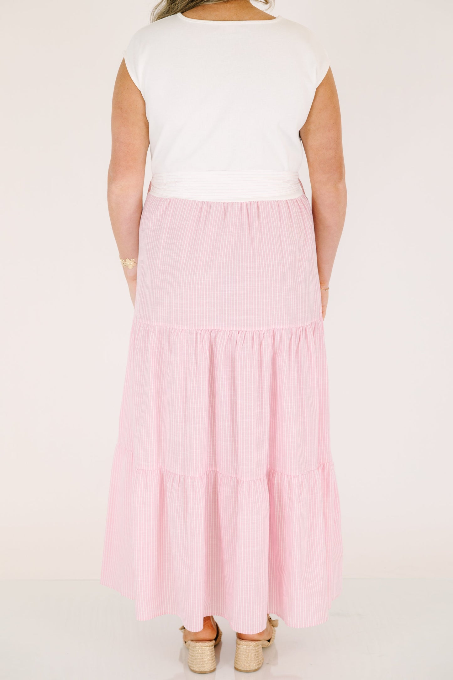 Vestido Haciéndolo a Mi Manera, Rayas Rosadas
