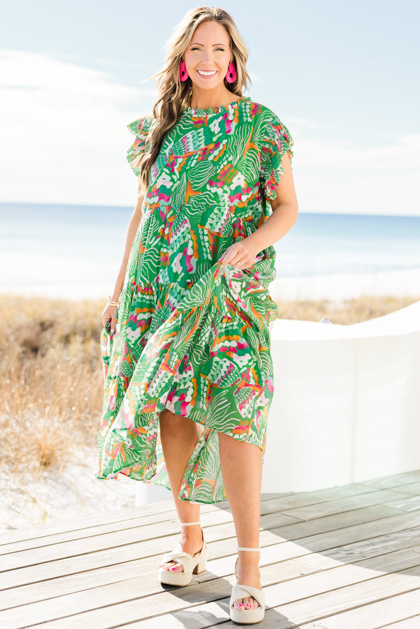Vestido Drifting Directions, Verde