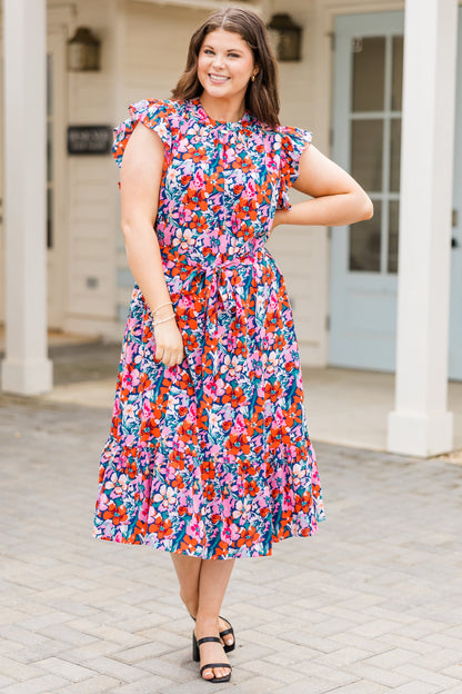 Vestido Maxi Elegantemente Encantado, Rosa