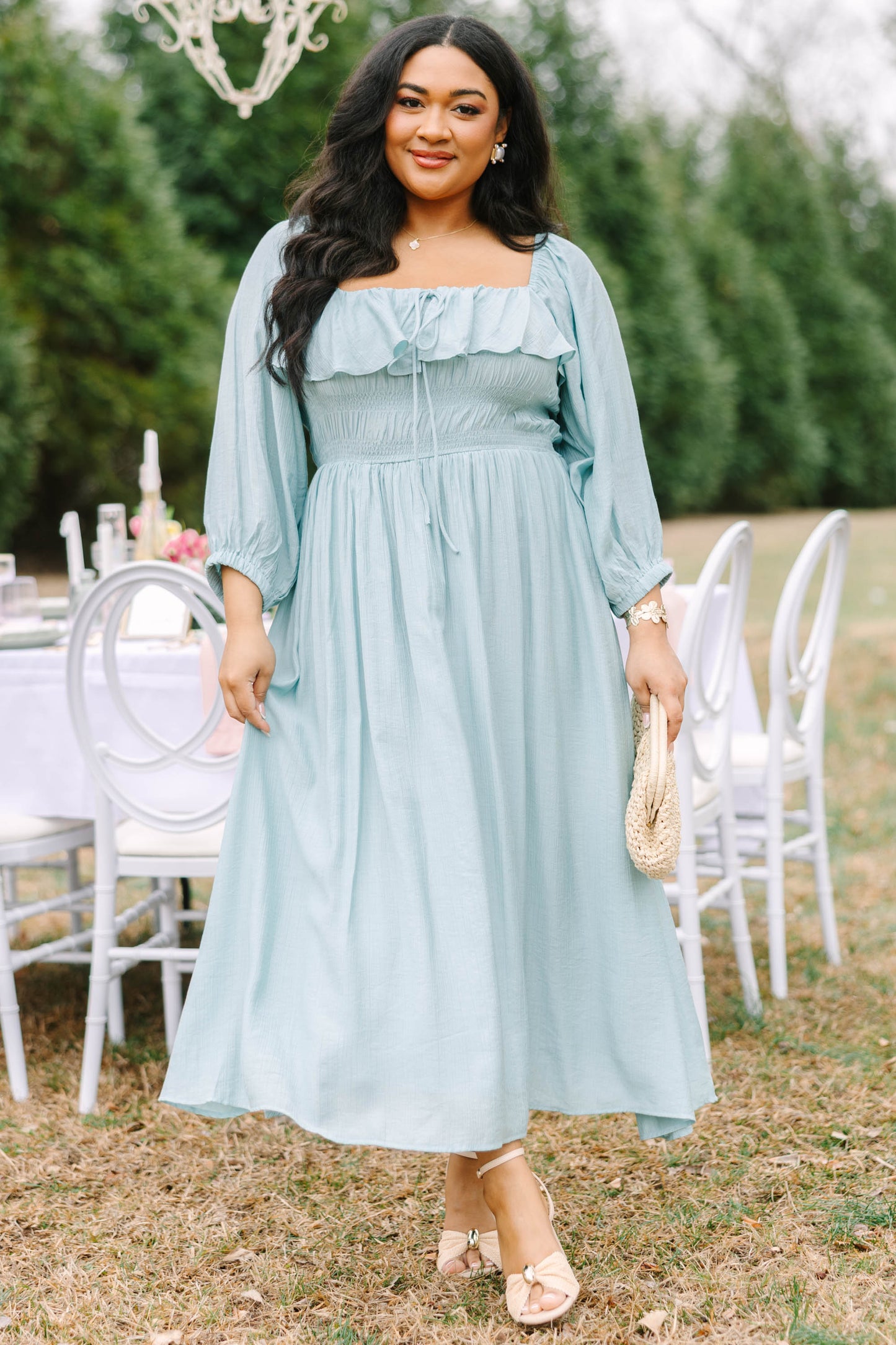 Vestido Lleno de Gracia, Verde Agua