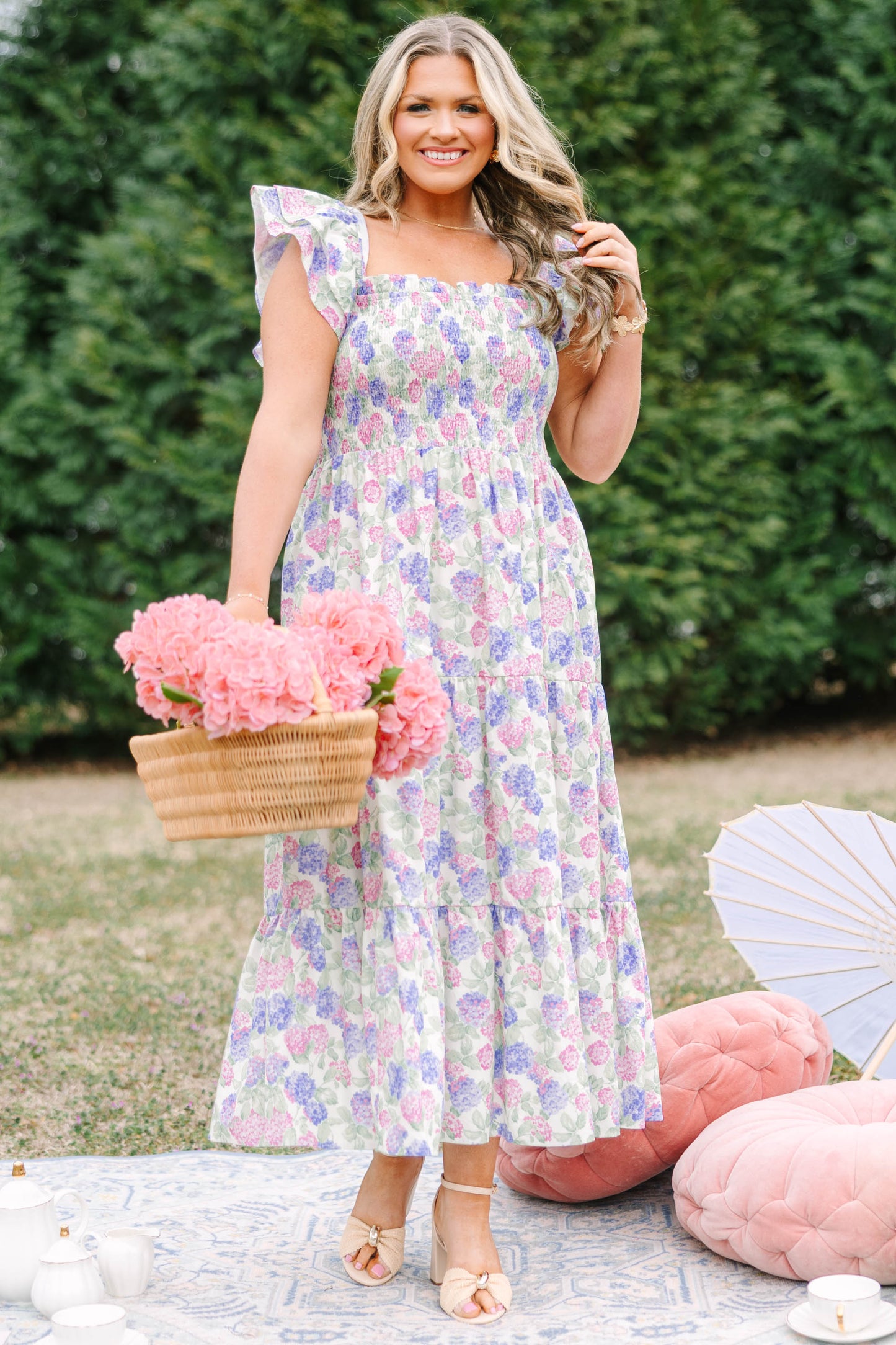 El Vestido Maxi Canción de las Flores Silvestres, Mezcla de Lila Rosa
