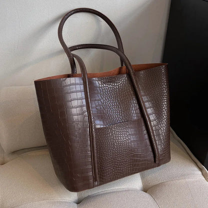 Victoire | Bolsa Tote Efecto Cocodrilo Elegancia Estructurada