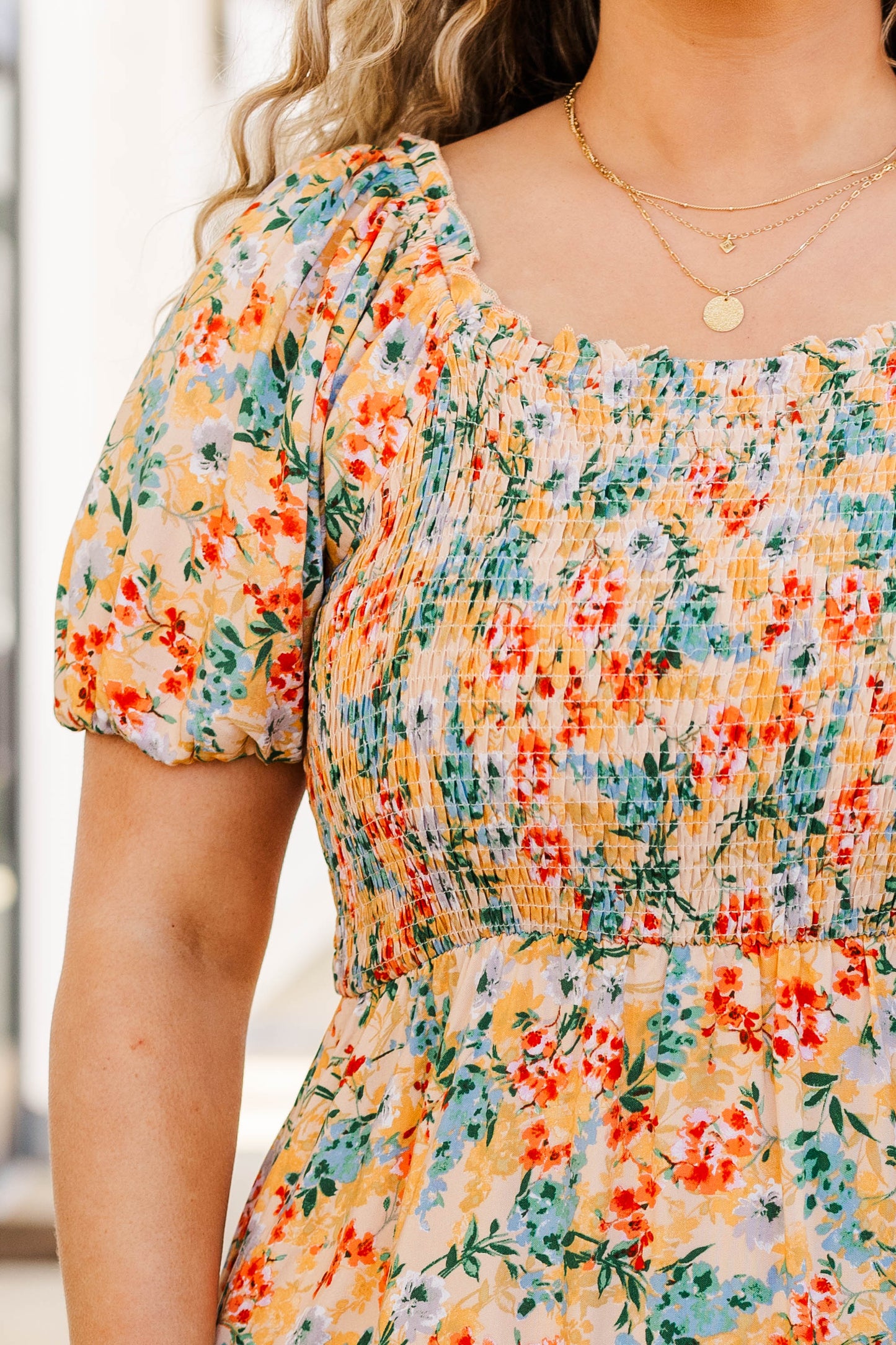 Vestido Flores Del Jardín, Durazno