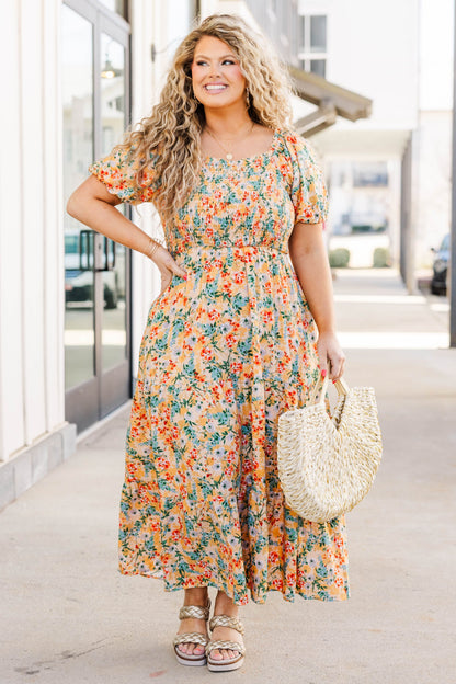Vestido Flores Del Jardín, Durazno
