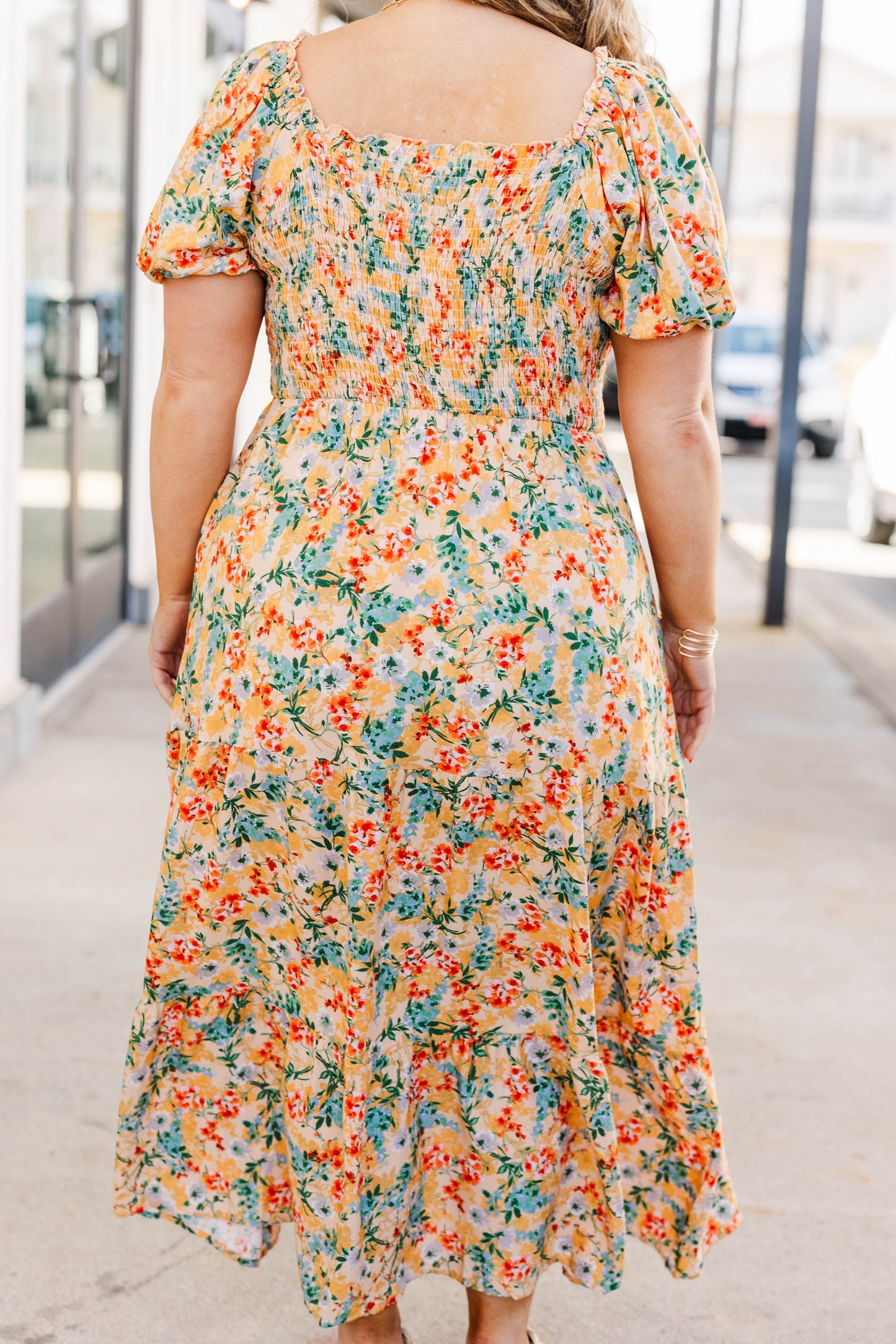 Vestido Flores Del Jardín, Durazno