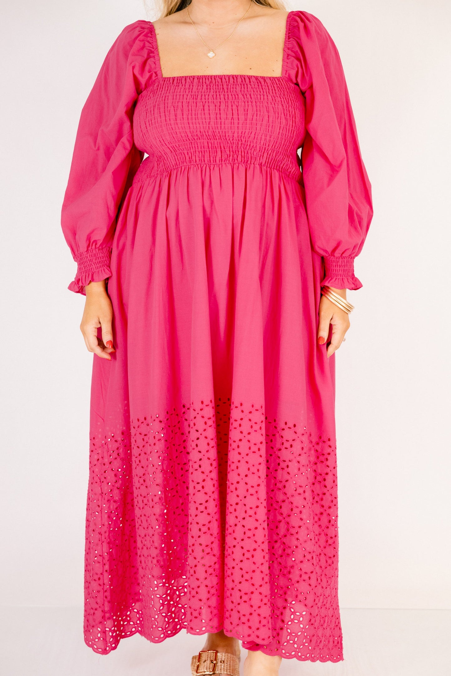 Vestido Midi Brisa Flotante, Rosa Fucsia