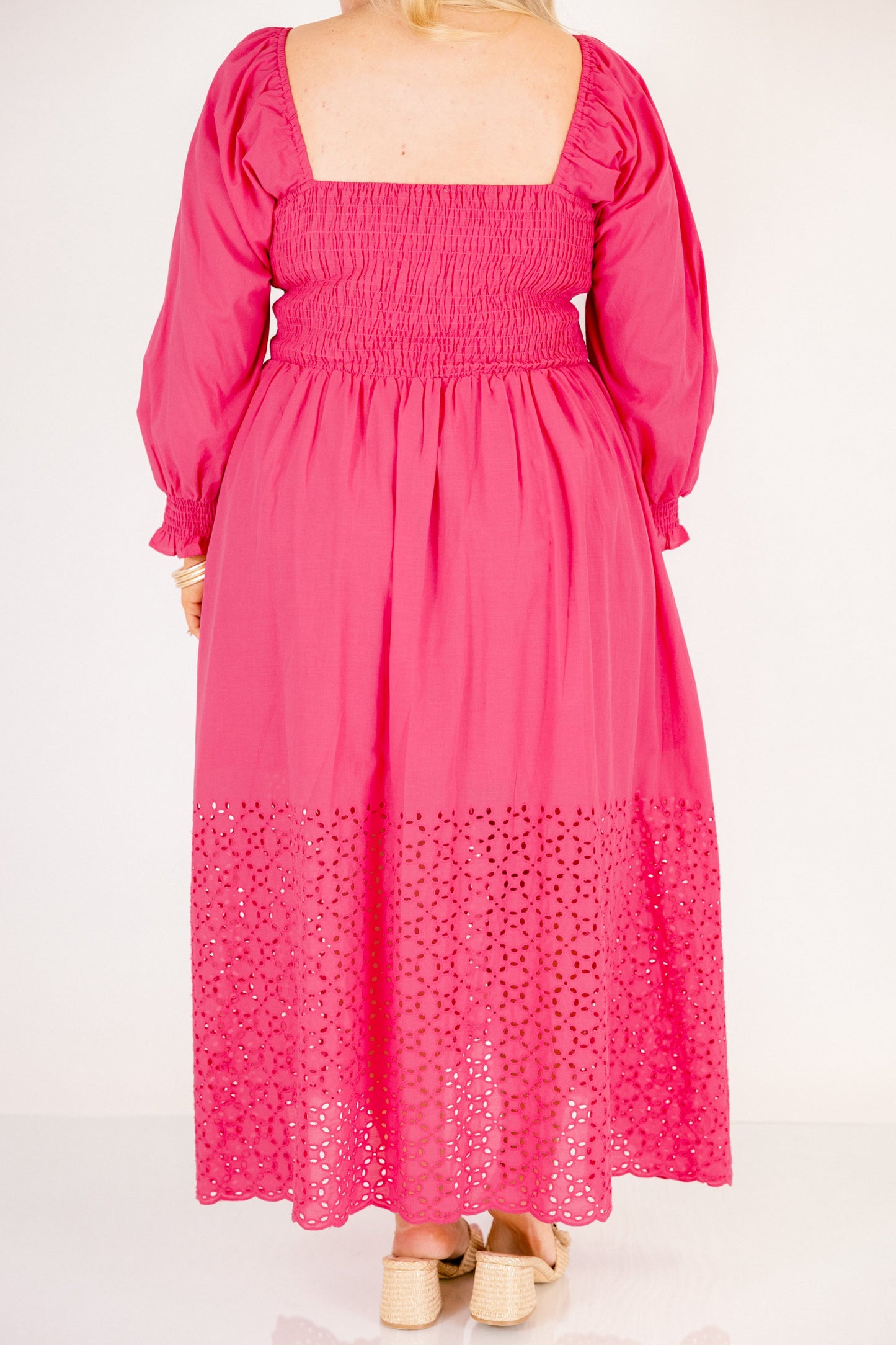 Vestido Midi Brisa Flotante, Rosa Fucsia