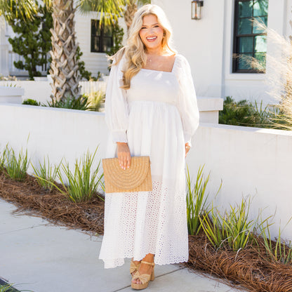 Vestido Midi Brisa Flotante, Blanco