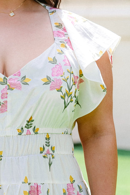 Vestido Juguetón en el Campo, Crema