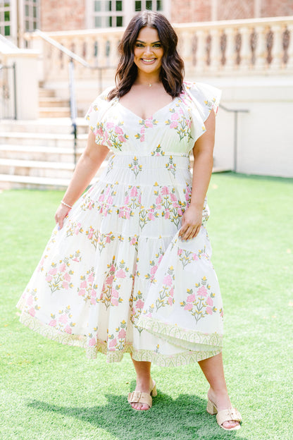 Vestido Juguetón en el Campo, Crema