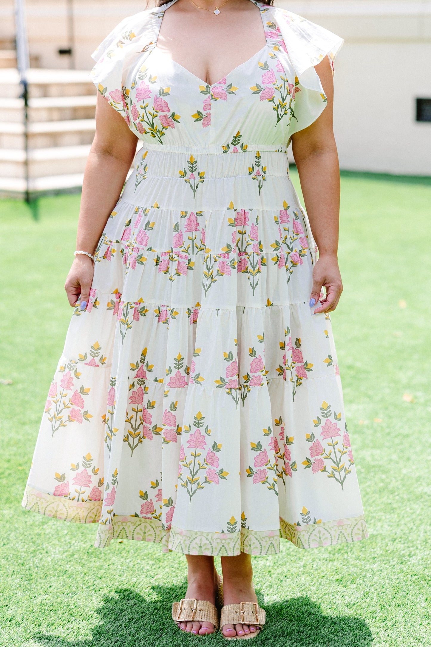Vestido Juguetón en el Campo, Crema