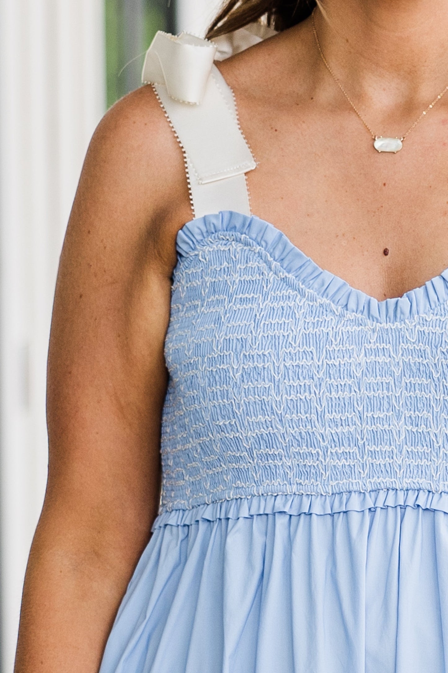Vestido Jardín de Medianoche, Azul Hielo
