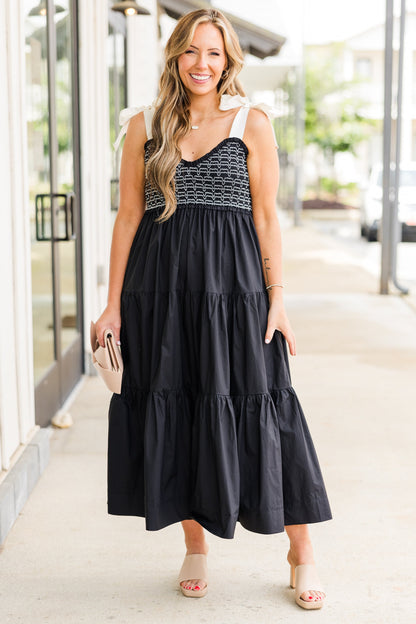 Vestido Jardín de Medianoche, Negro