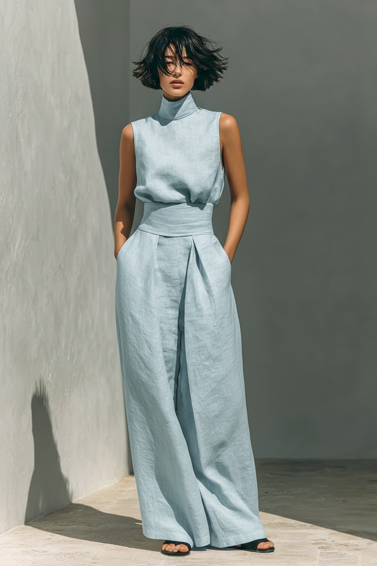 MARÍA | CONJUNTO MINIMALISTA DE LINO