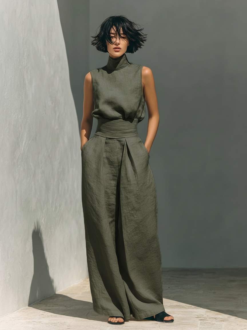 MARÍA | CONJUNTO MINIMALISTA DE LINO