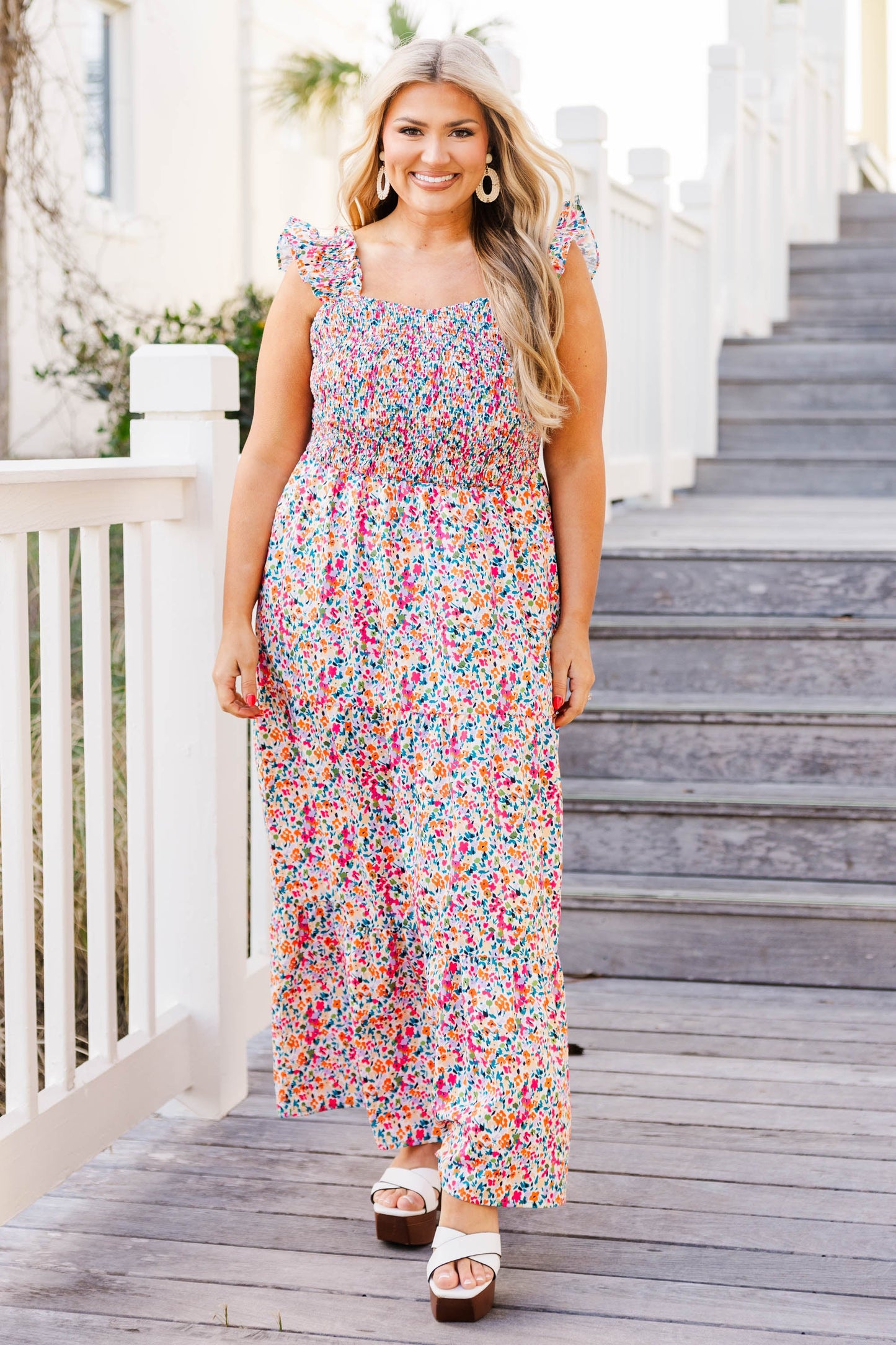Vestido Midi Gerbera, Rosa