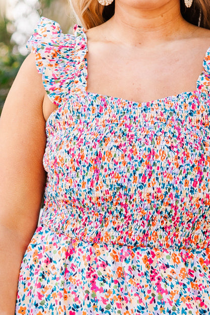 Vestido Midi Gerbera, Rosa