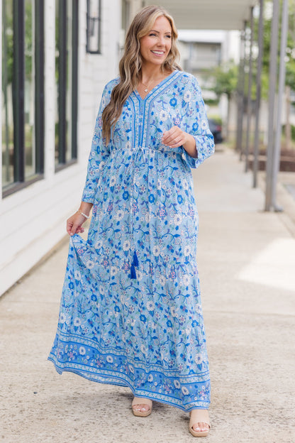 Llévame Al Resort Vestido, Azul