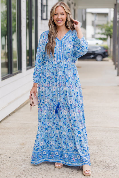 Llévame Al Resort Vestido, Azul