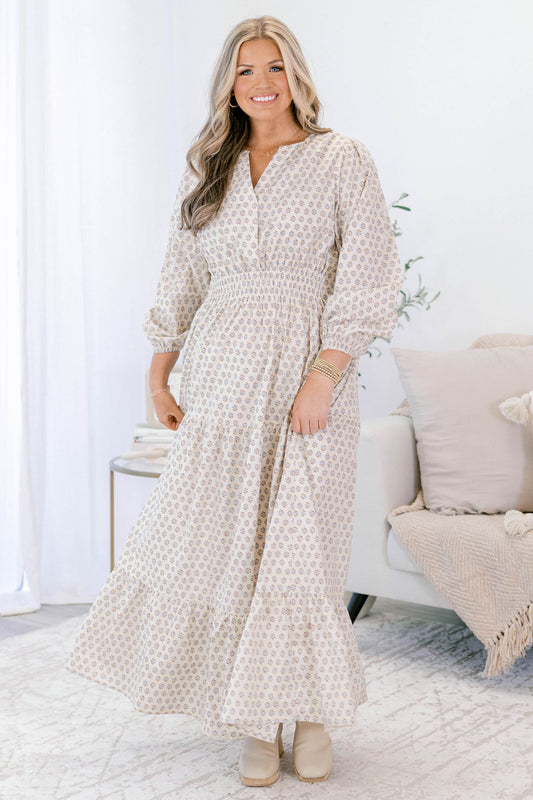 Vestido Maxi Gift Of Grace, Crema