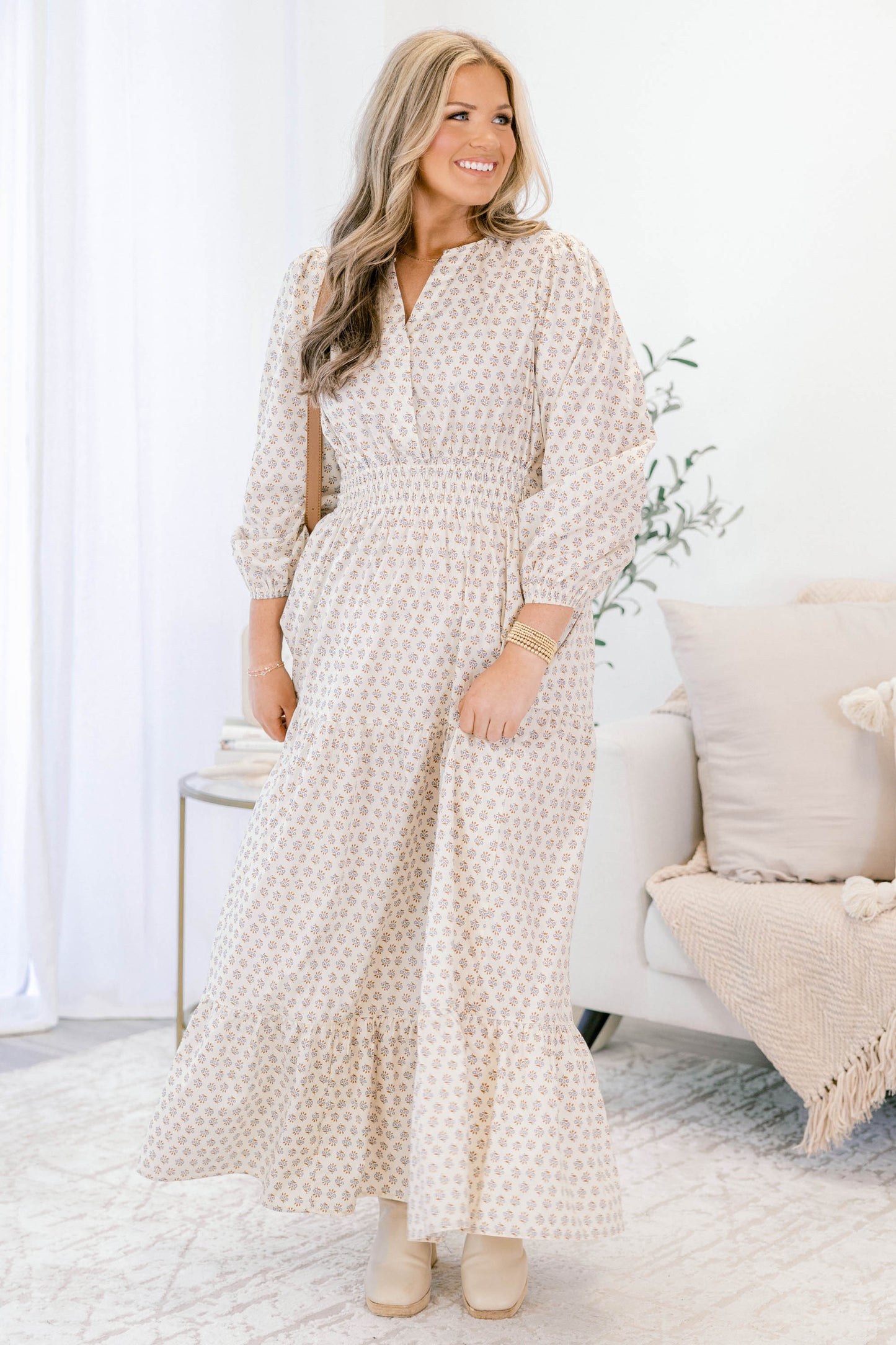 Vestido Maxi Gift Of Grace, Crema