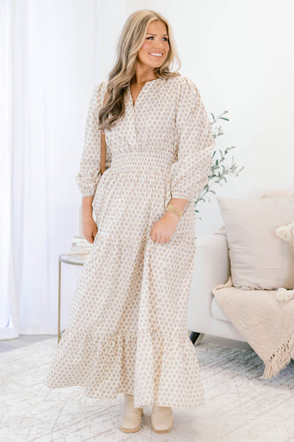 Vestido Maxi Gift Of Grace, Crema