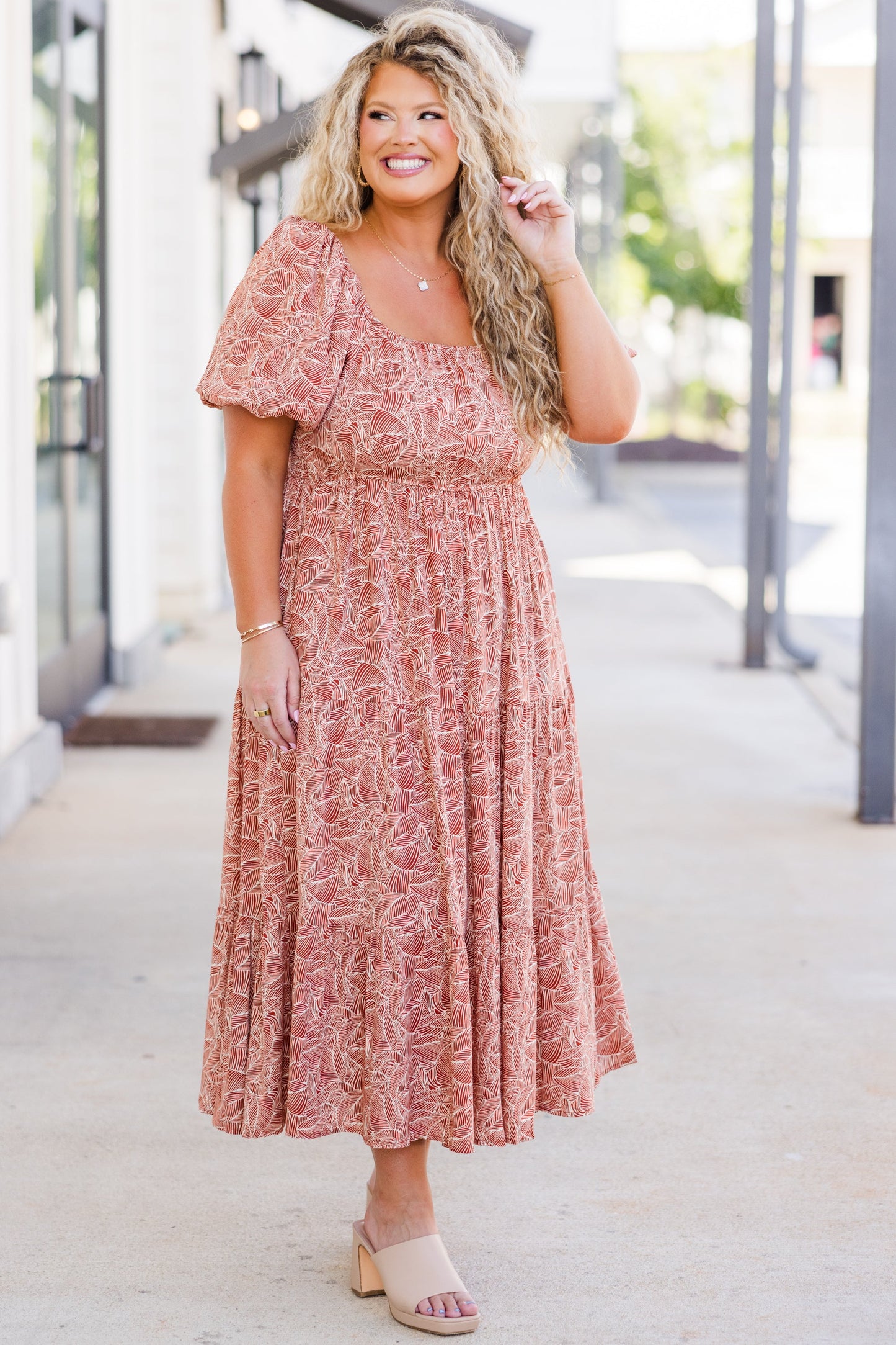 Vestido Midi Give A Little Bit, Naranja
