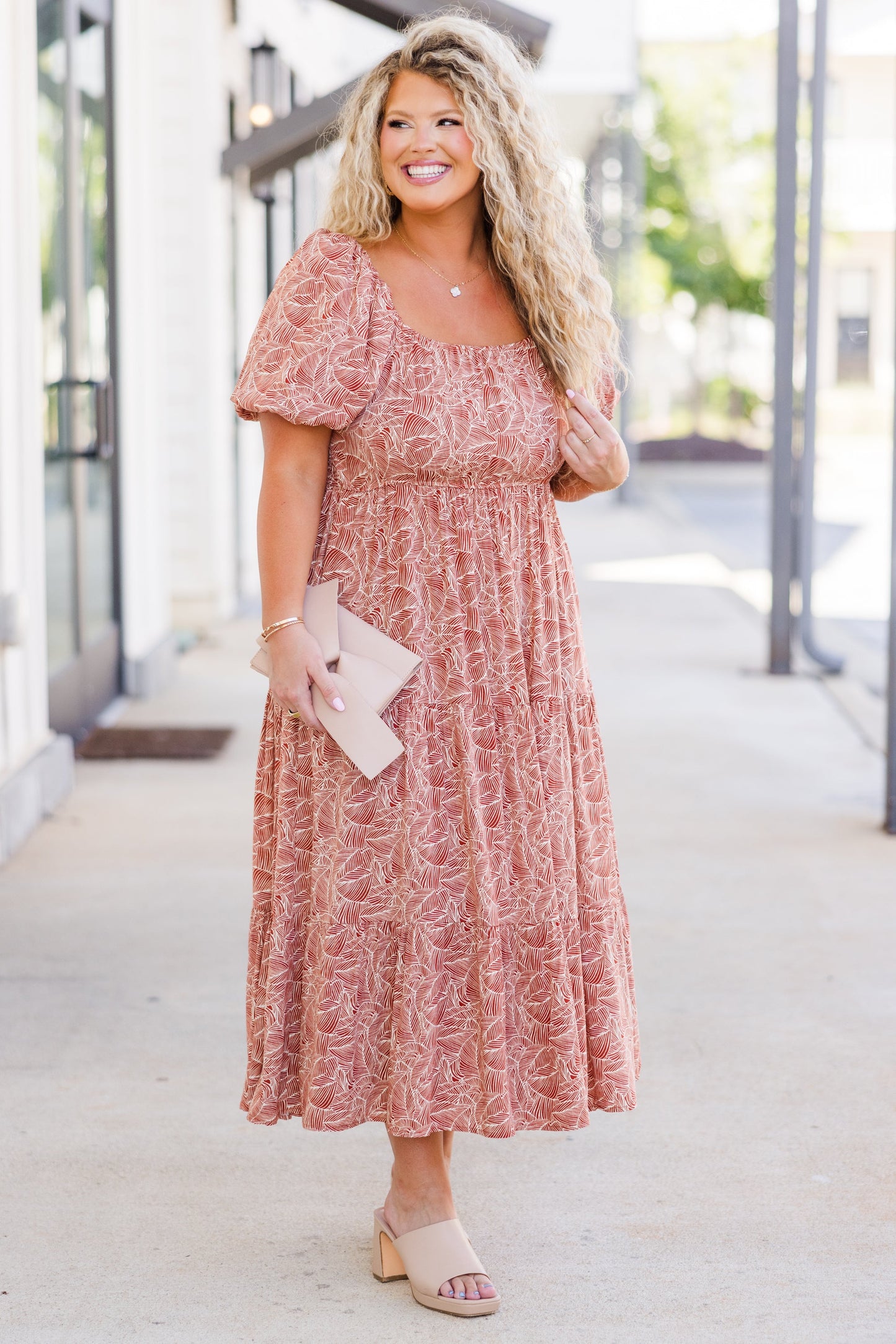 Vestido Midi Give A Little Bit, Naranja