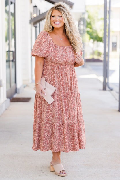 Vestido Midi Give A Little Bit, Naranja