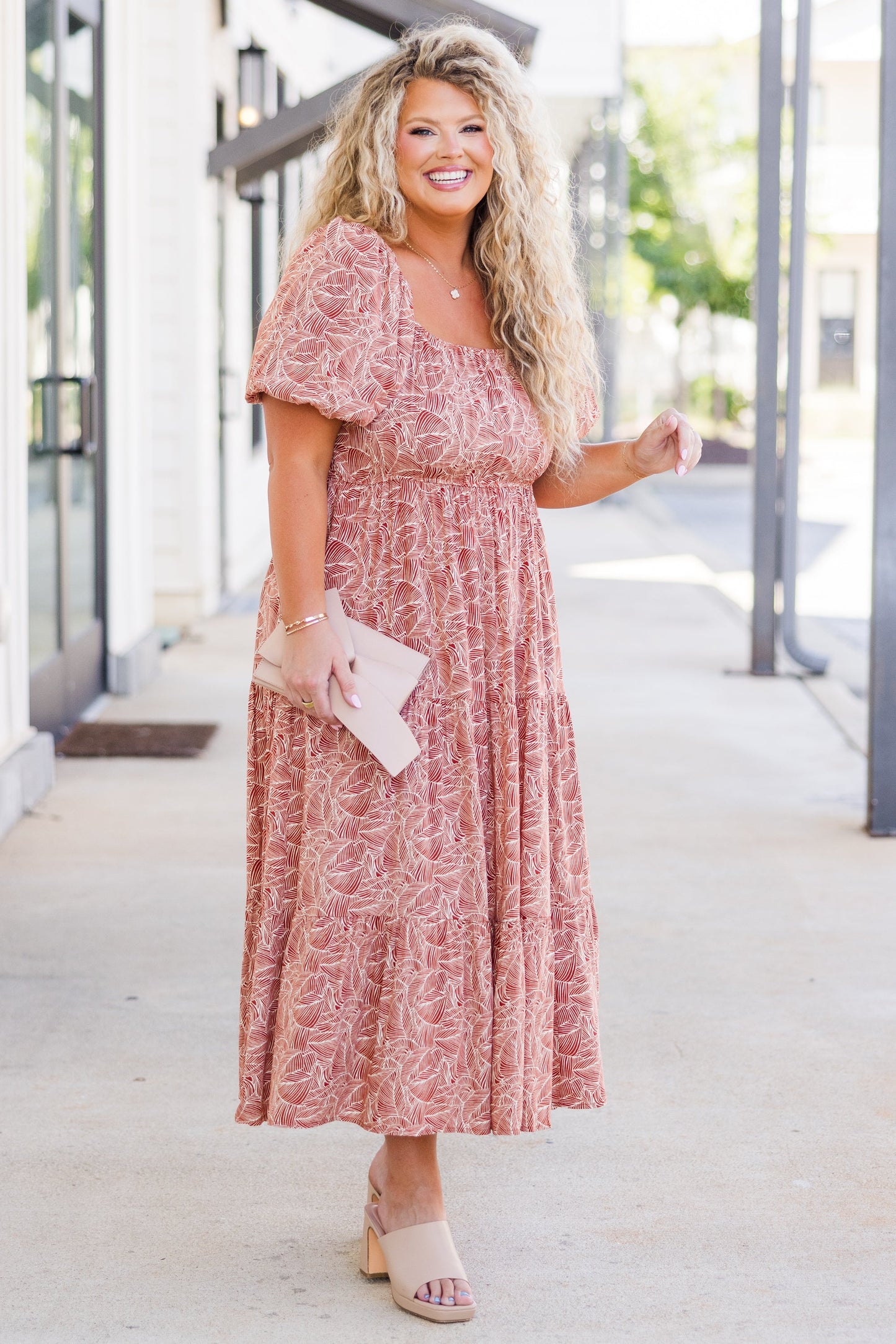 Vestido Midi Give A Little Bit, Naranja