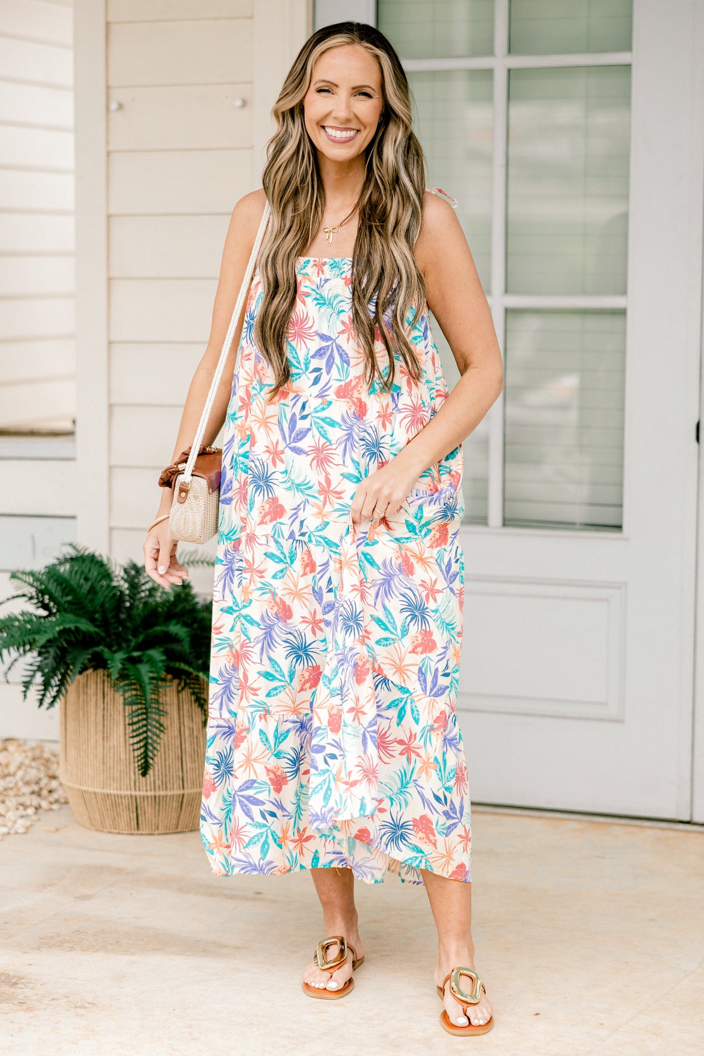 Vestido Bueno Verte Otra Vez, Azul Tropical
